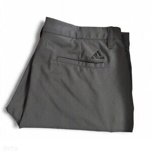Adidas Men’s Performance Pants Gray 35x30 100% Polyester Stretch Comfort